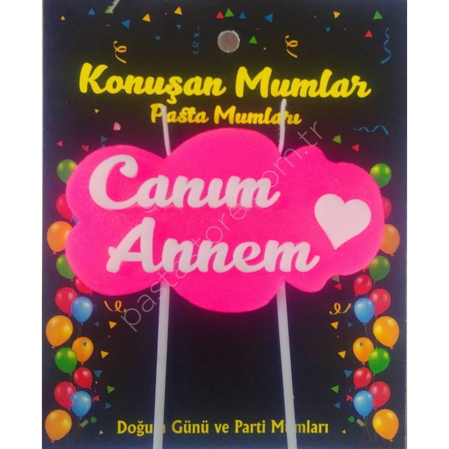 Canım Annem Yazılı Mum Pembe Fiyatı Taksit Seçenekleri