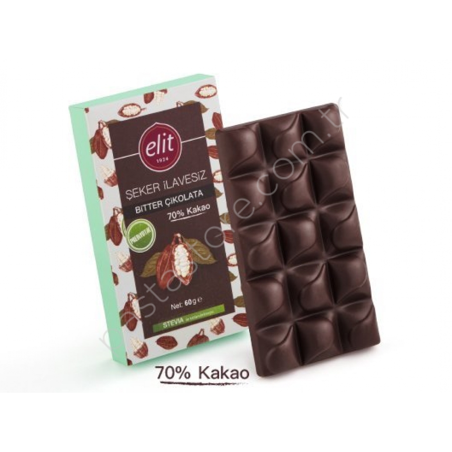 Şeker İlavesiz ve Prebiyotik Bitter Çikolata 60g Fiyatı Taksit